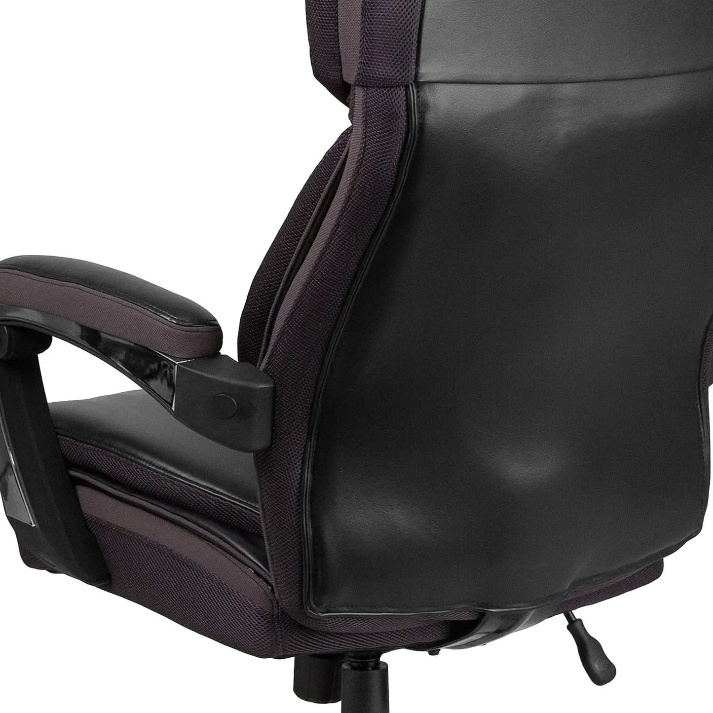 High-Back Headrest Ergonomic Office Chair Black LeatherSoft from PriceLows™