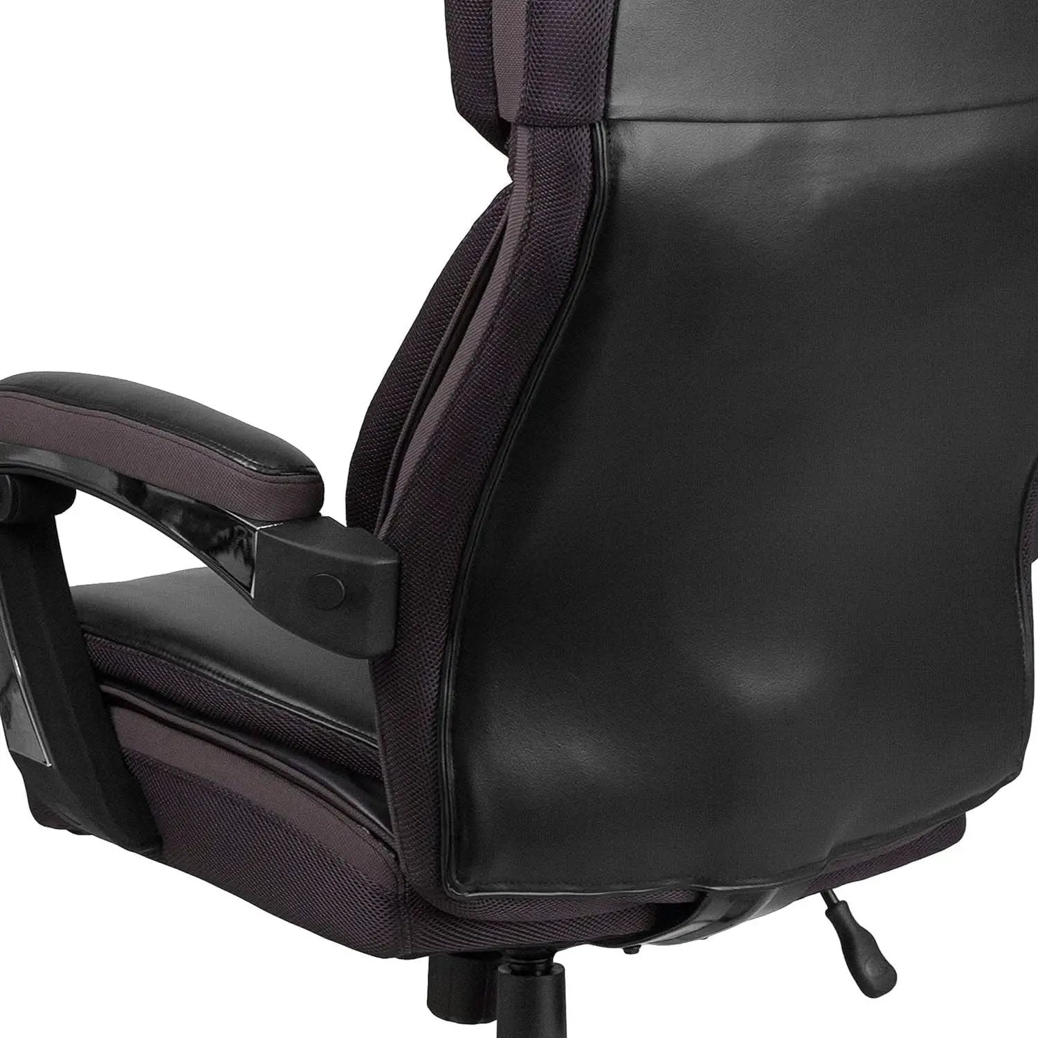 High-Back Headrest Ergonomic Office Chair Black LeatherSoft from PriceLows™