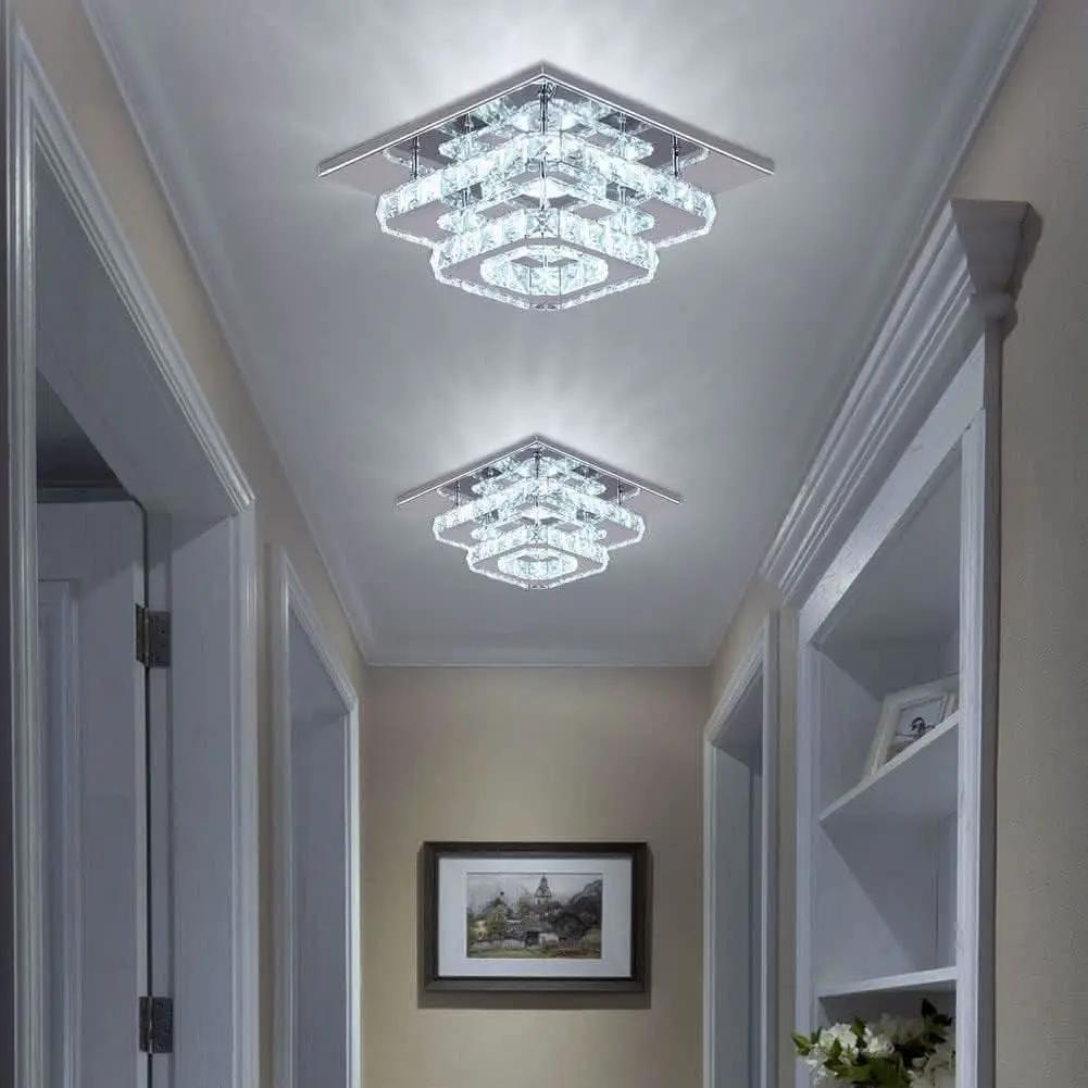 Crystal Square LED Ceiling Light Two Layer Flush Mount from PriceLows™