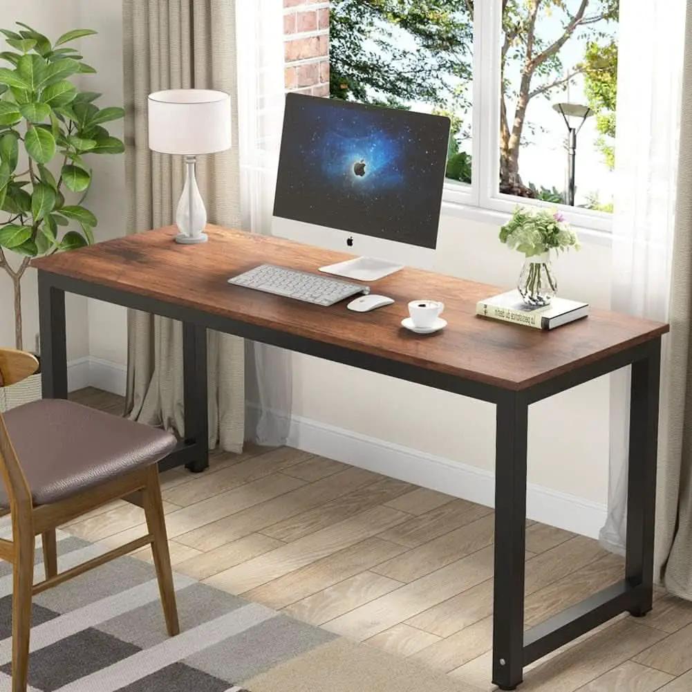 63 Inch Rustic Brown Computer Desk For Home Office from PriceLows™