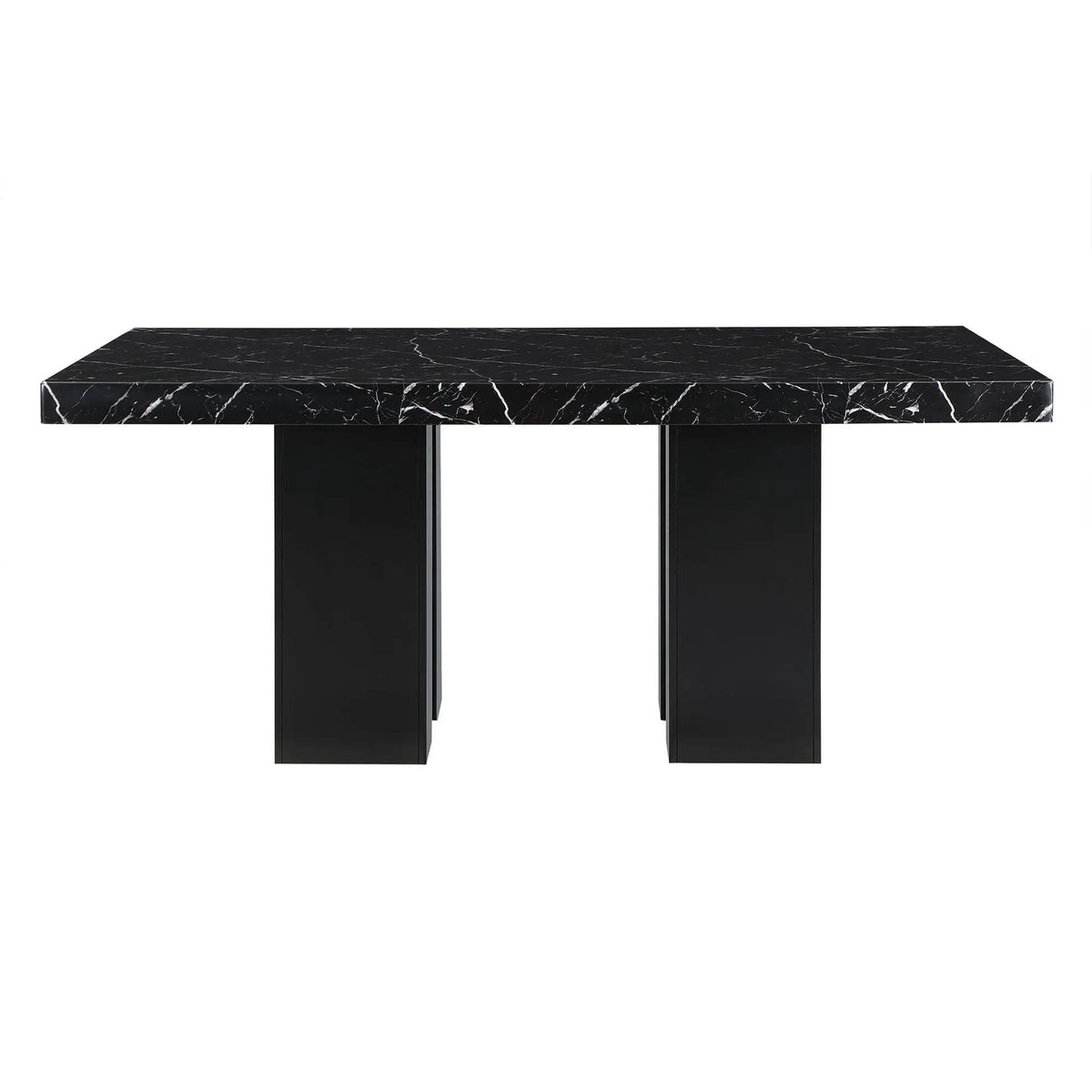 Jhoanna Dining Table | 70 x 42 x 30.25 in | Rubberwood & Mdf | Black