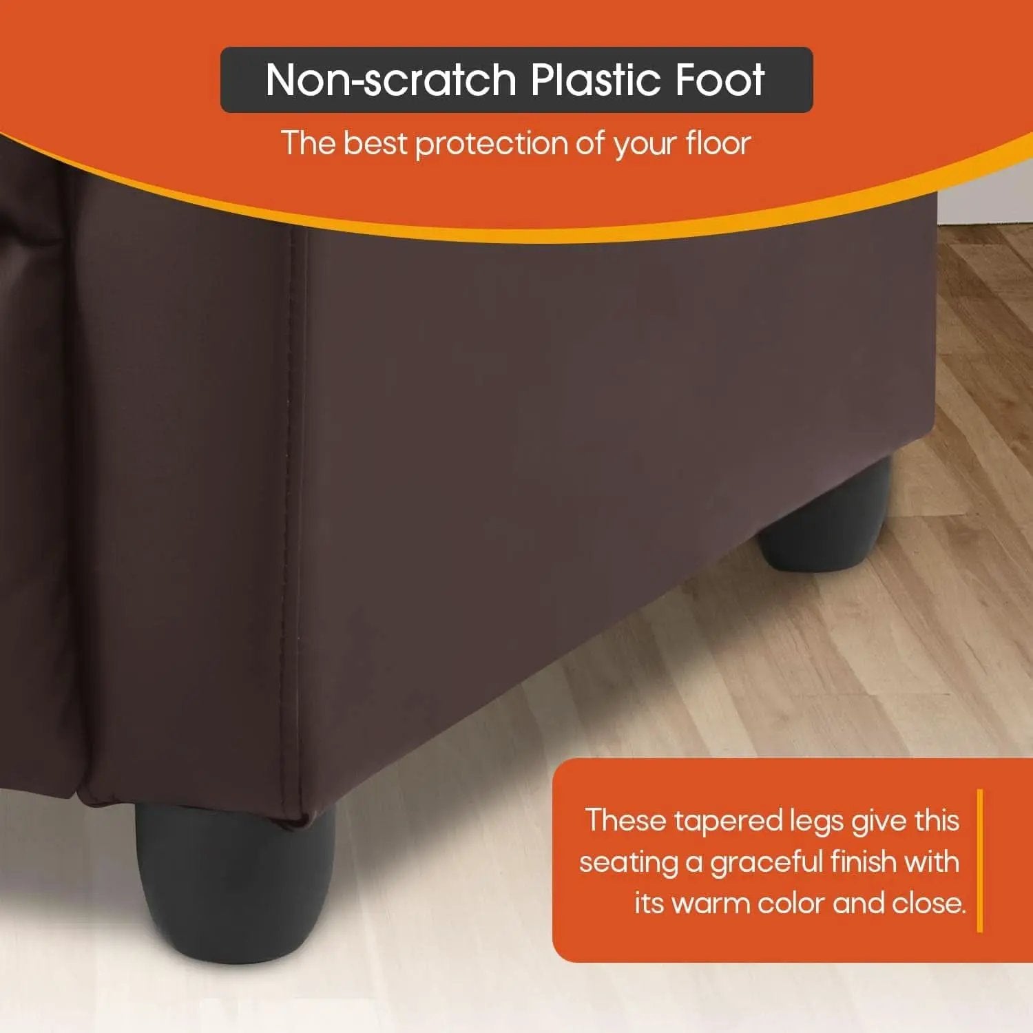 Recliner Chair Brown Adjustable Living Room Armchair from PriceLows™