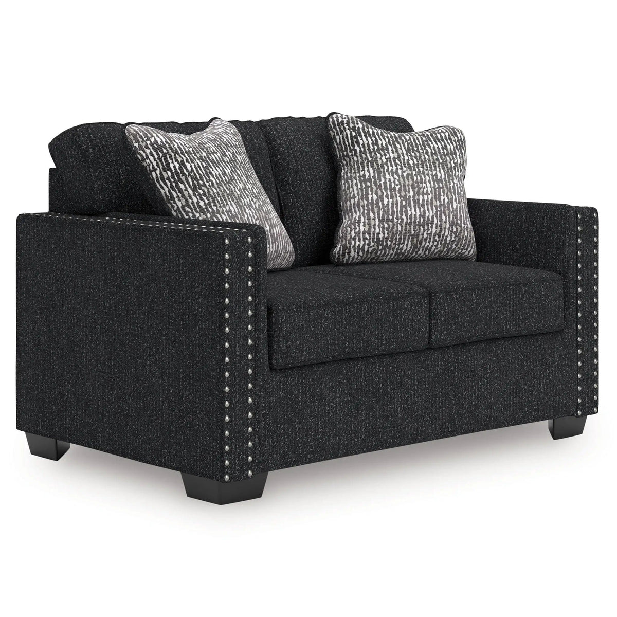 Jasmine Peaks Loveseat | 60 x 38 x 39 in | Wood | Coal