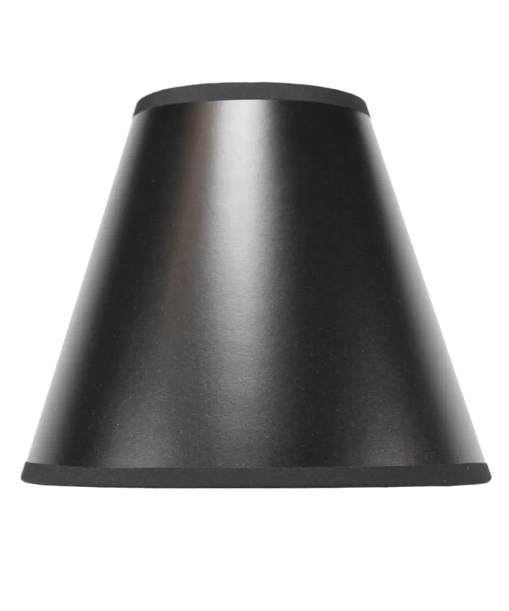 Empire Lampshade | Black Hardback Parchment | 10 Inch Wide X 9 Inch High