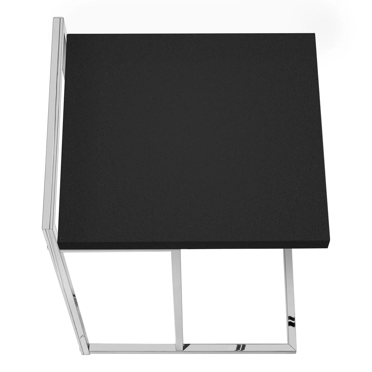 C-Shaped Accent Table | Sturdy Metal Base | Thick Rectangular Top | Portable And Lightweight