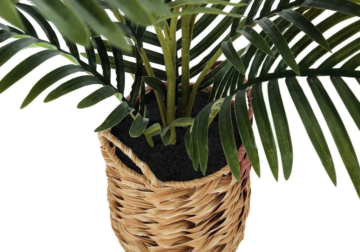 24" Tall, Artificial Plant, Palm, Indoor, Faux, Fake, Table, Floor, Greenery | 25 x 23 x 24 in | Home Furniture | Beige