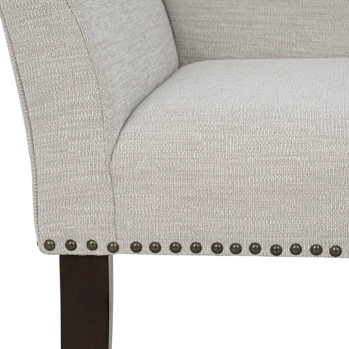 Welburn Upholstered Bench | Padded Low Back | Flared Arms | High-Density Foam And Fiber Fill