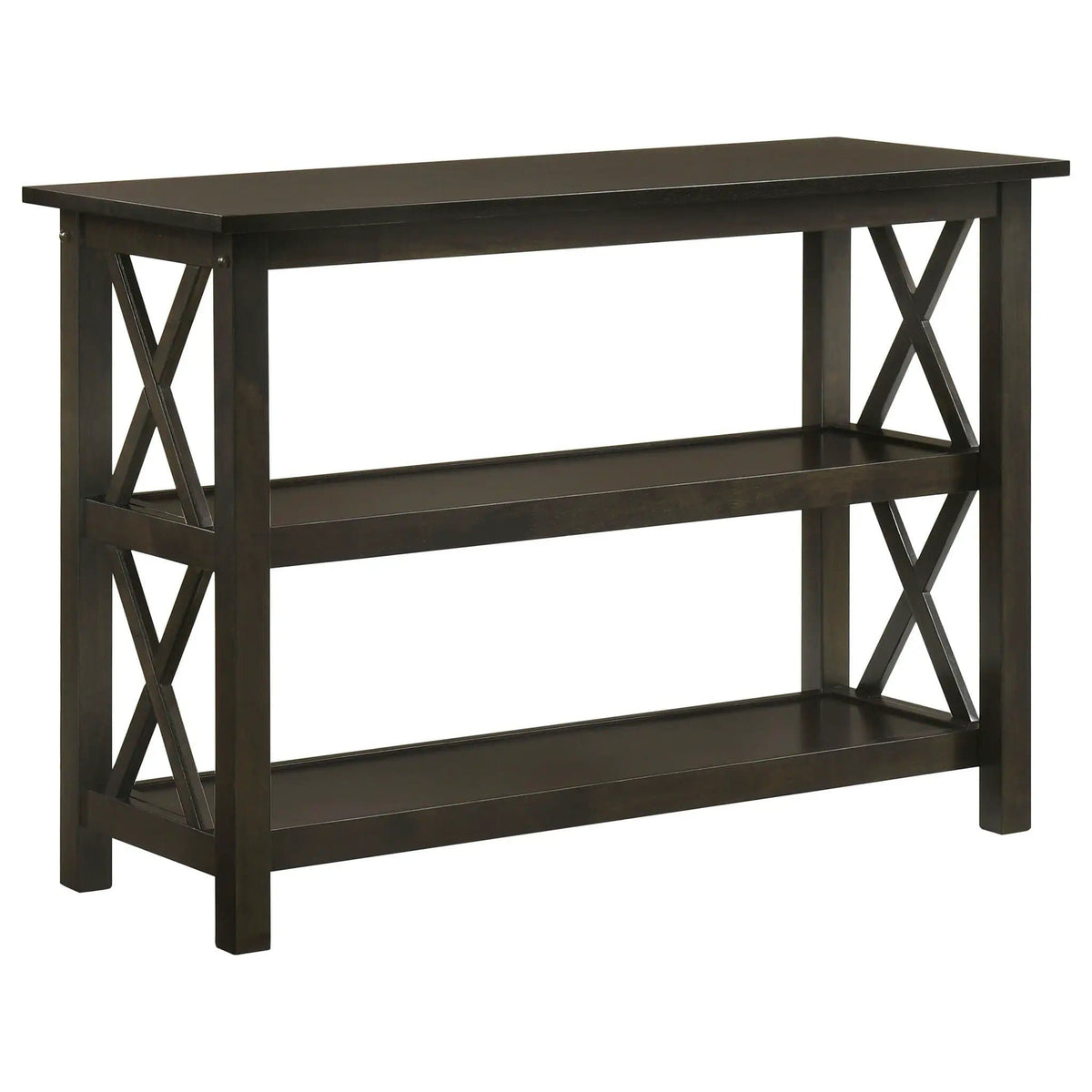 Rachelle 2-shelf Wood Entryway Console Table Deep Merlot | 42 x 17.25 x 30 in | Wood | Living Room