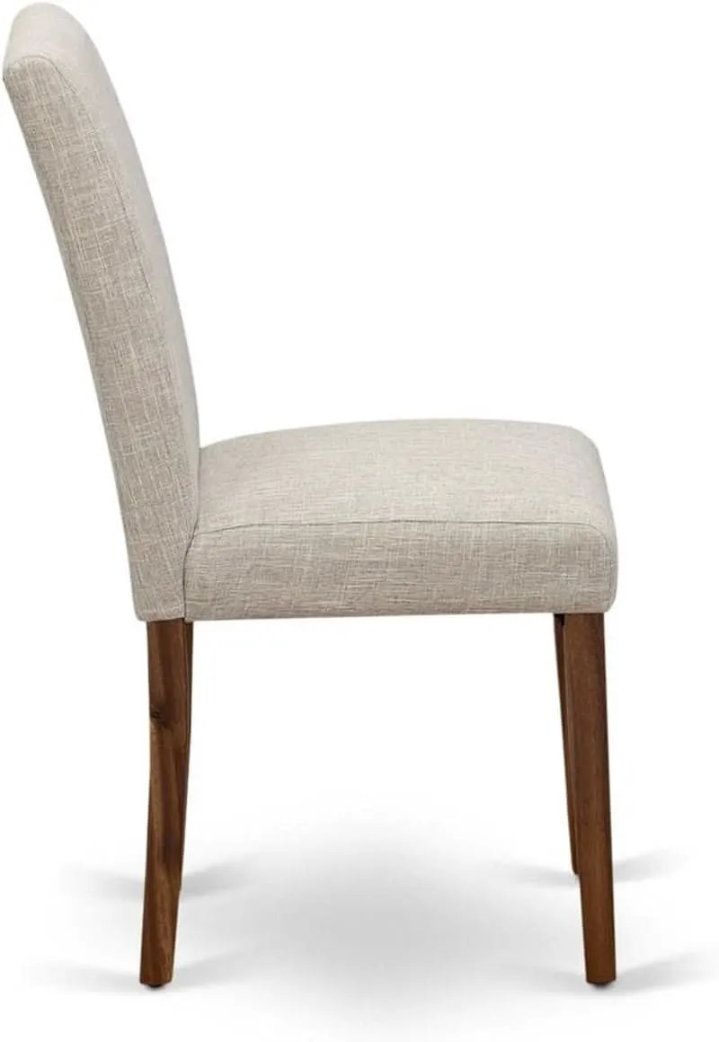 Abbott Classic Parson Dining Chairs Doeskin Linen Fabric Set Of 2 from PriceLows™