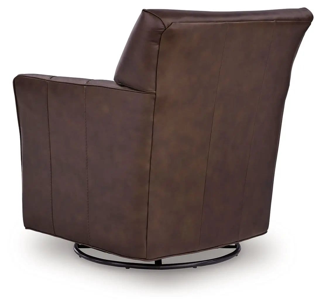 Braydunn Swivel Glider Accent Chair | 2 Pieces | Faux Leather | Living Room