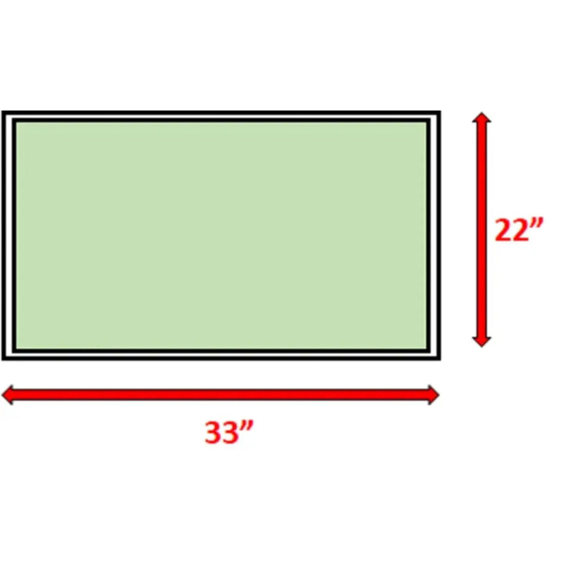 Rectangular Coffee Table | Glass Top | Sturdy Base | 33 Inch Width