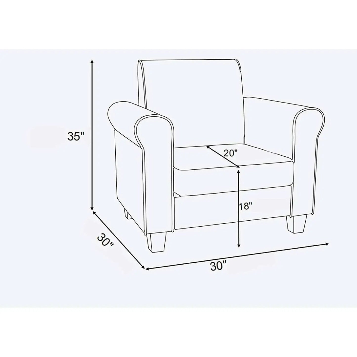 Black Accent Chair Modern Design For Living Room Furniture from PriceLows™