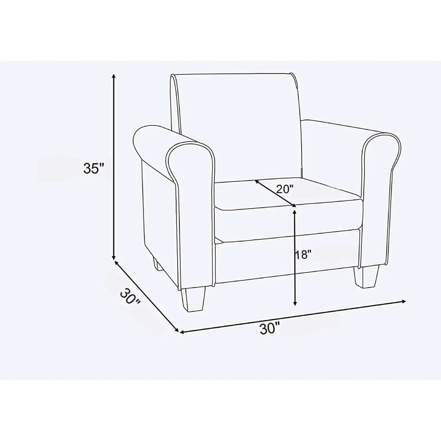 Black Accent Chair Modern Design For Living Room Furniture from PriceLows™