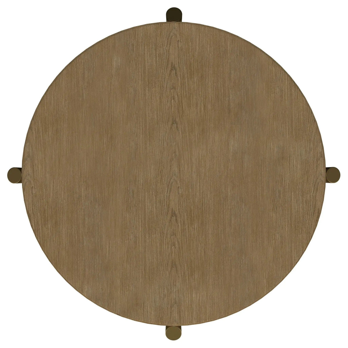 Arini Round End Side Table With Storage Shelf Sand Wash | 26.25 x 26.25 x 19.75 in | Rattan & Metal | Living Room