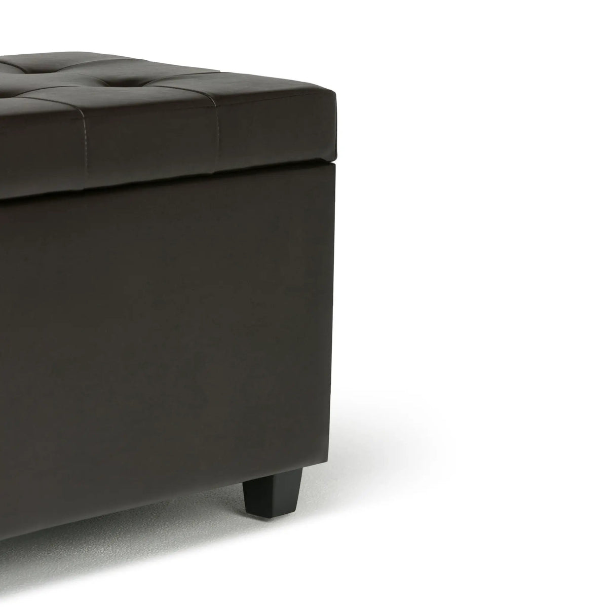 Cosmopolitan Upholstered Storage Ottoman | Child Safety Hinge | Large Interior Storage | 33.5 Inch Length