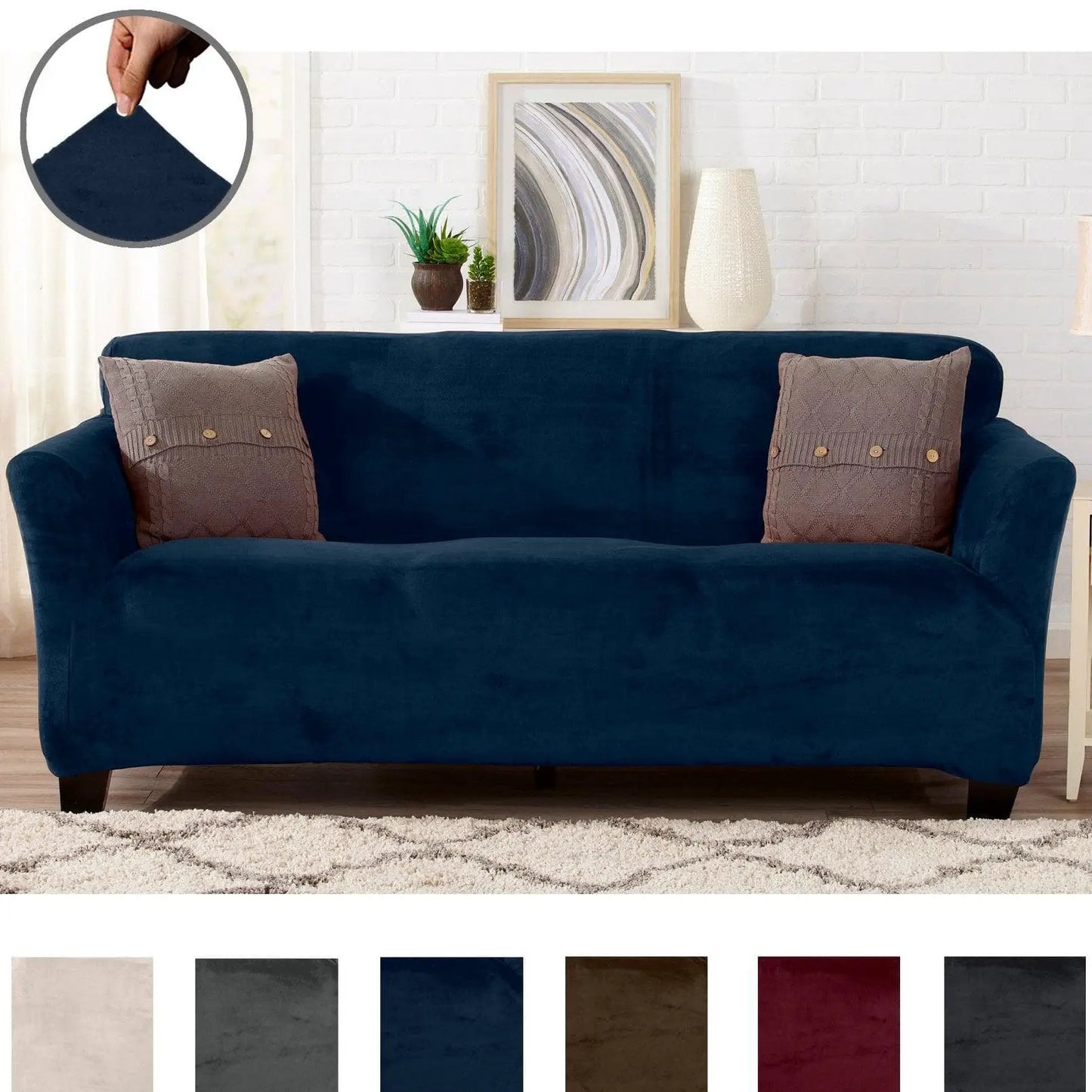 Velvet Stretch Slipcover - Gale Collection from PriceLows™