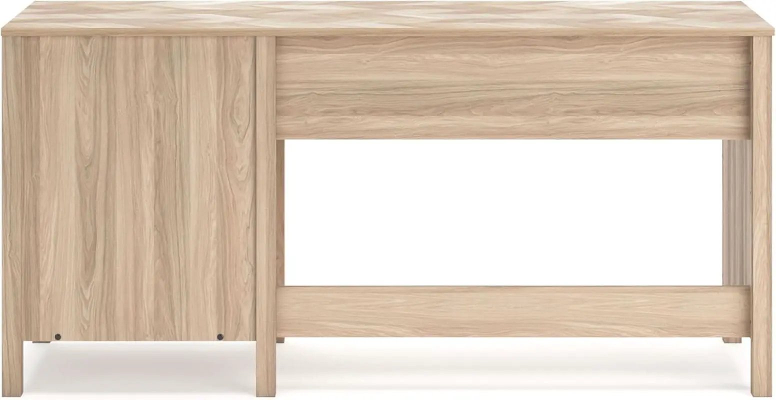 Battelle 60 Inch Wide Light Brown Home Office Desk from PriceLows™