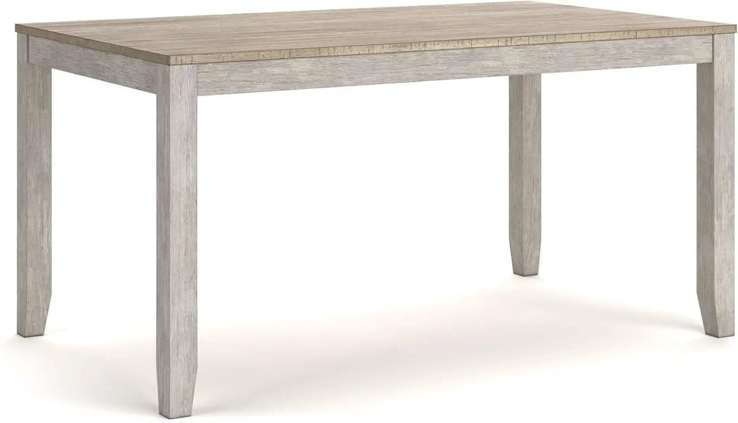 Seven Piece Weathered Whitewash Dining Set Collection from PriceLows™