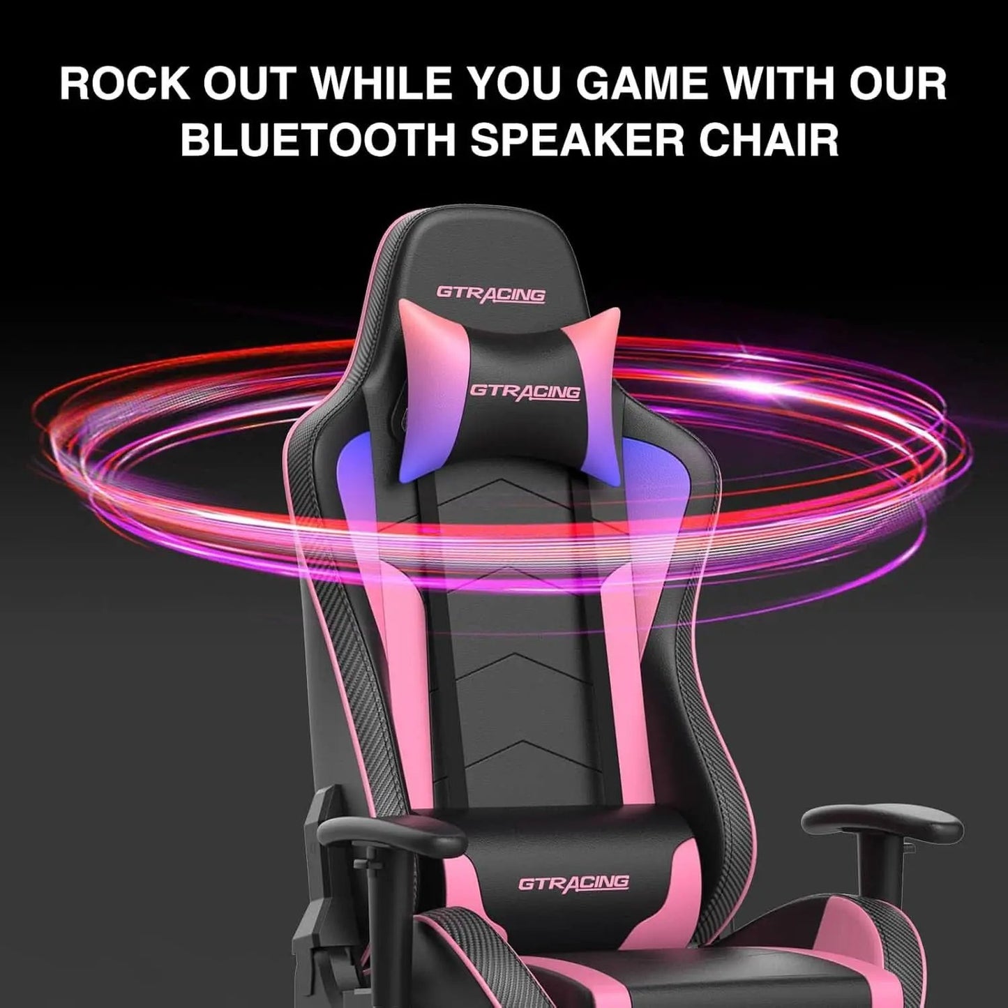 Ergonomic Gaming Chair With Bluetooth Speakers And Footrest from PriceLows™