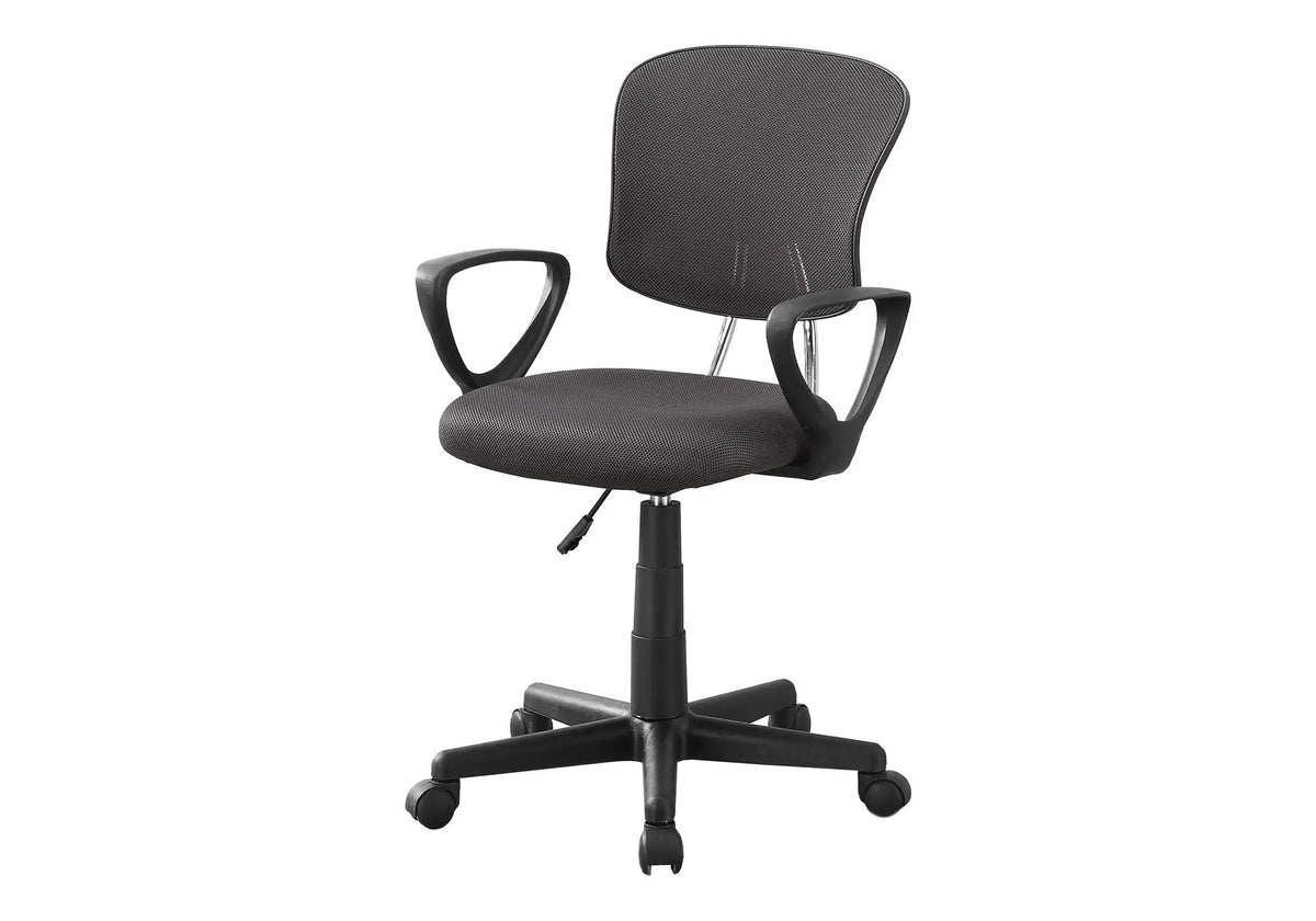 Kids Mid-Back Office Chair | Adjustable Height Swivel | Armrests | 5-Star Base