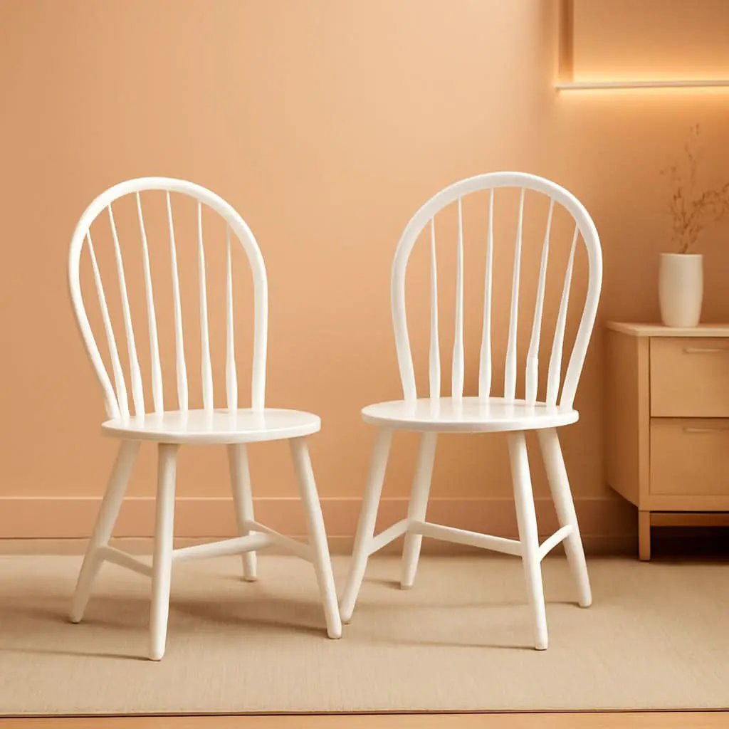 Dining Chairs 18 Inch Spindle Back Set Of Two Farmhouse from PriceLows™