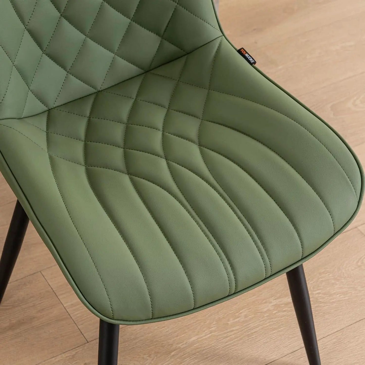 Dining Chairs Set of 2 Olive Cushioned Upholstered from PriceLows™