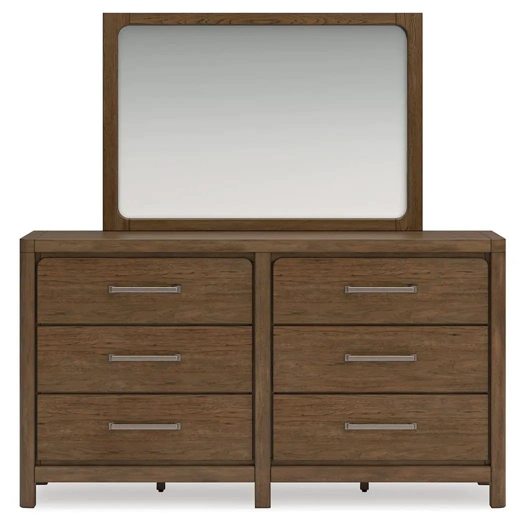 Cabalynn Dresser And Mirror | Dresser & Mirror | Mdf & Veneer | Light Brown