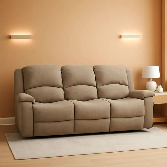 Charles 80In Triple Recliner RV Sofa Oatmeal Zero Wall from PriceLows™