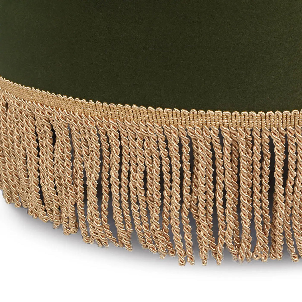 Yolanda Round Accent Ottoman | Handcrafted Quality | Kiln-Dried Hardwood Frame | 16 Inch Height