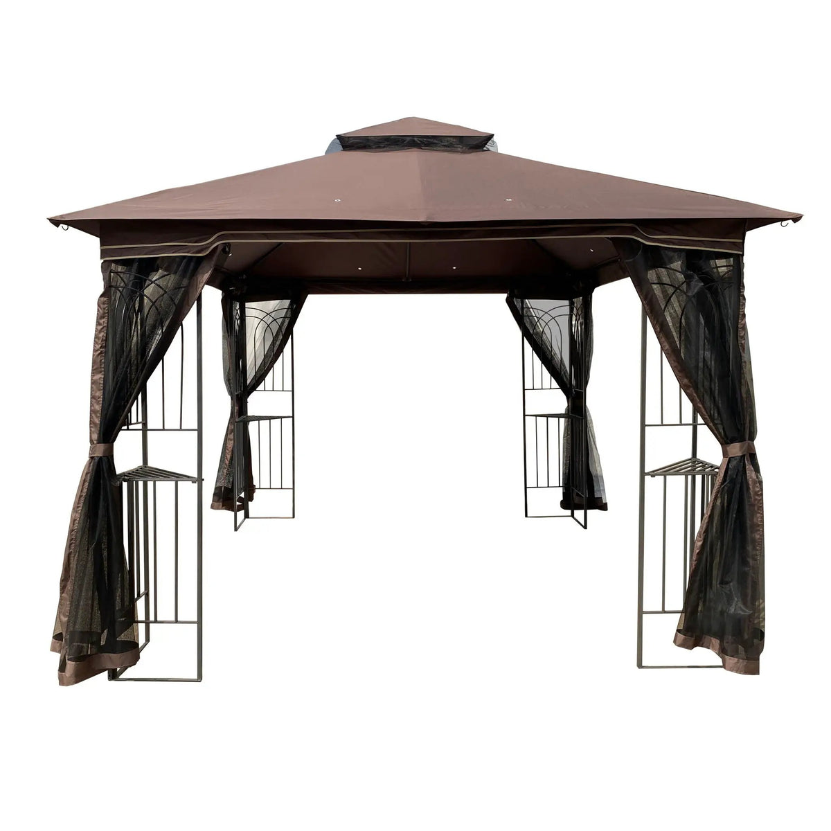 Patio Gazebo Tent | Ventilated Double Roof | Mosquito Net | Steel Frame