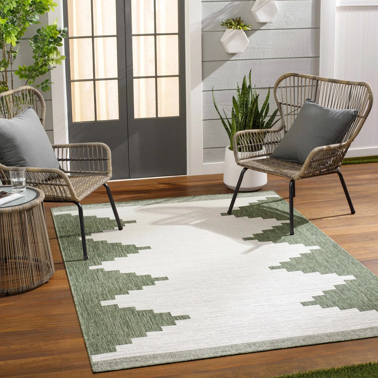 Djugun Green Indoor & Outdoor Rug from PriceLows™
