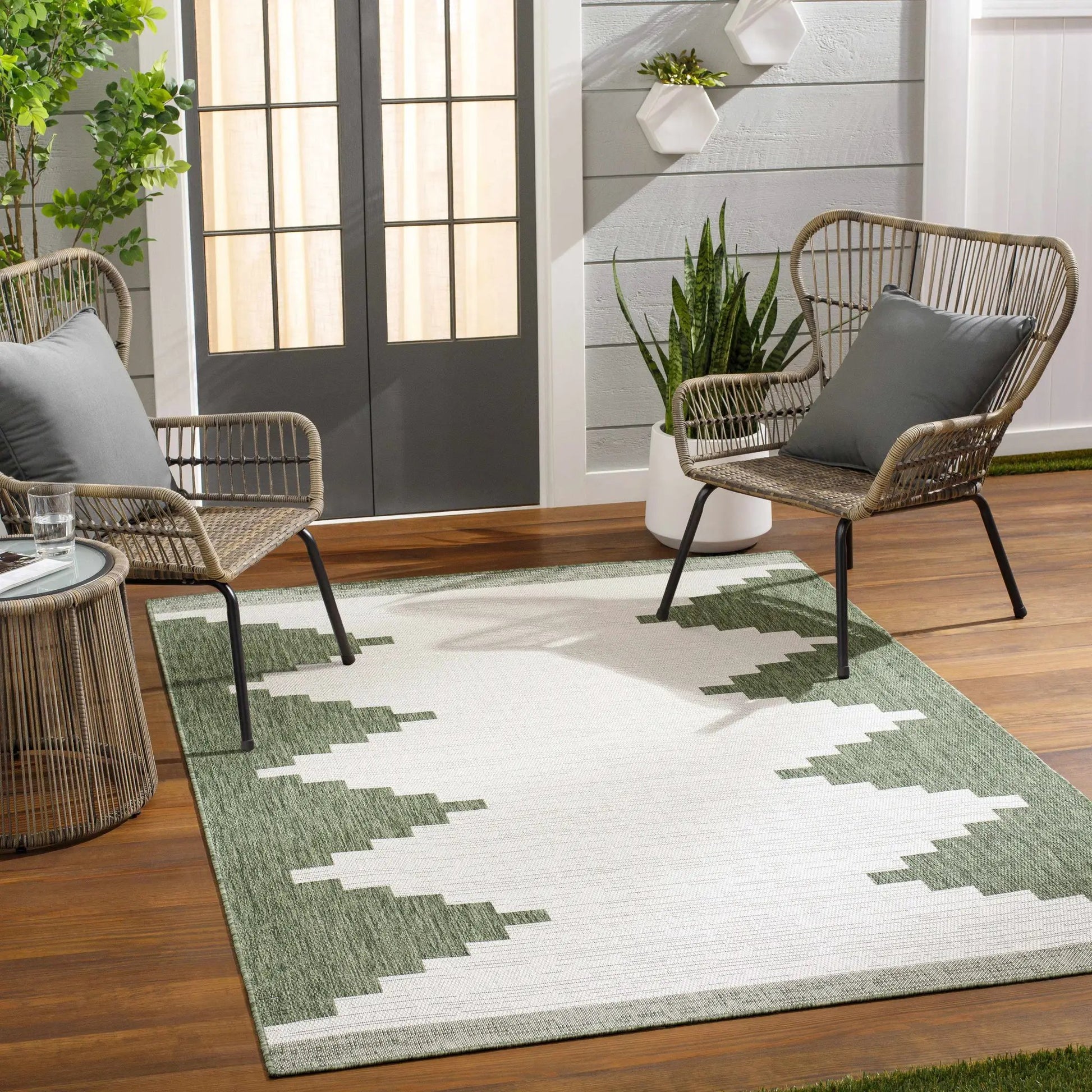 Djugun Green Indoor & Outdoor Rug from PriceLows™