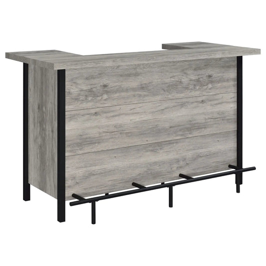 Bellemore Freestanding Home Bar Wine Cabinet Grey Driftwood | 70.75 x 27.5 x 43 in | Home Furniture | Home