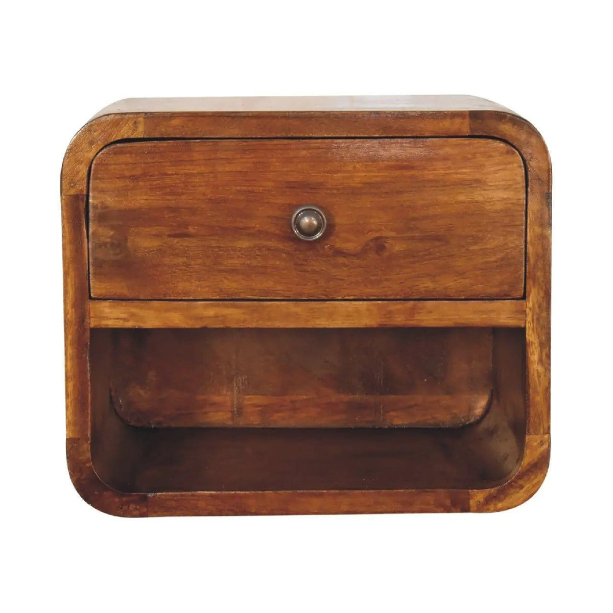Curve Upper Slot Floating Nightstand | 6 Pieces | Bedroom Furniture | Bedroom