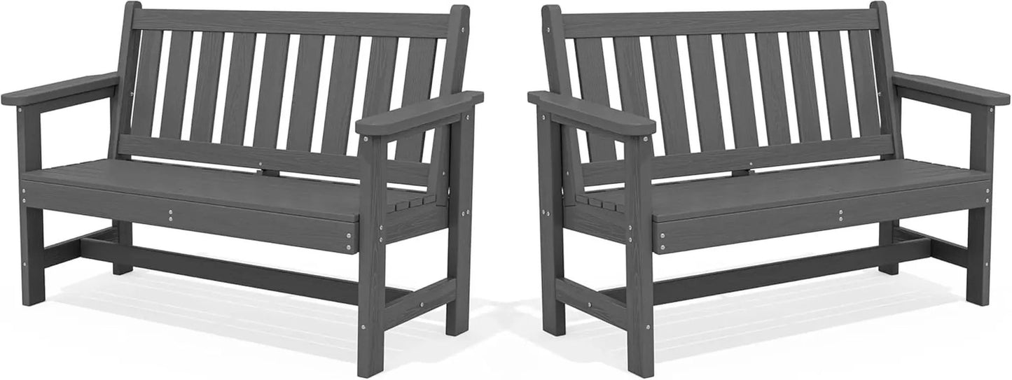 Weatherproof Two-Person Outdoor Bench With High Weight Capacity from PriceLows™