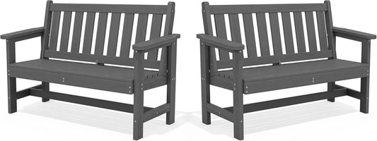 Weatherproof Two-Person Outdoor Bench With High Weight Capacity from PriceLows™