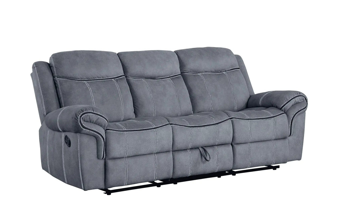 Zubaida Two Tone Recliner Sofa With USB Port Drop Down Table | 2 Pieces | Metal & Wood | Living Room