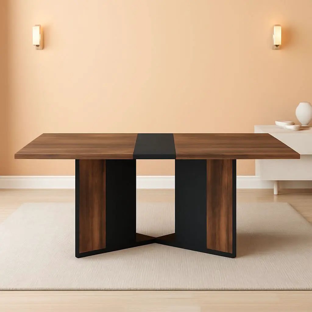 71In Large Rectangular Dining Table With Brown Tabletop from PriceLows™