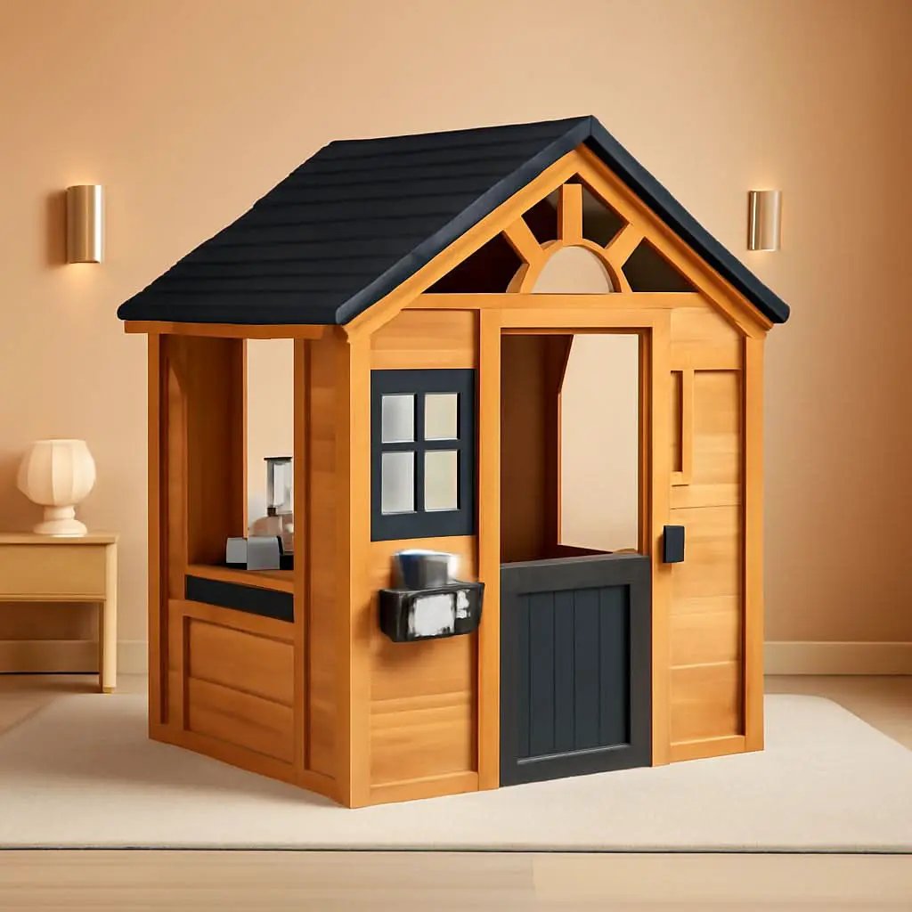 Cedarwood Kids Outdoor Playhouse With Integrated Kitchen from PriceLows™