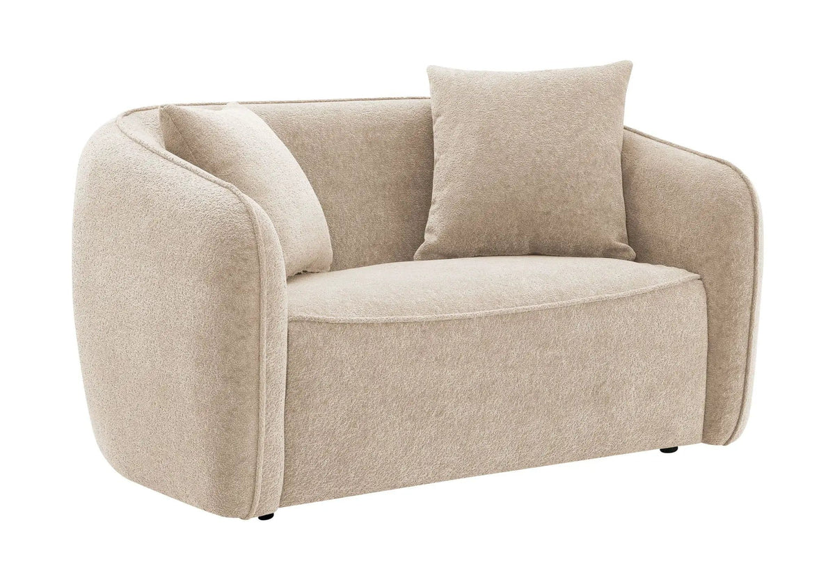 Keith Loveseat With 2 Matching Color Toss Pillows | 2 Pieces | Plywood | Living Room