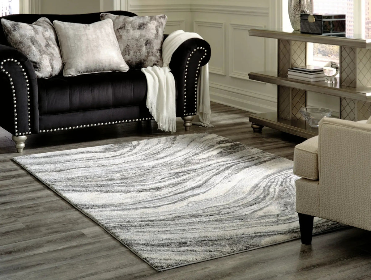 Wysdale Area Rug | 94 x 123 Inch | Agate Design | Machine-Woven High-Low Pile