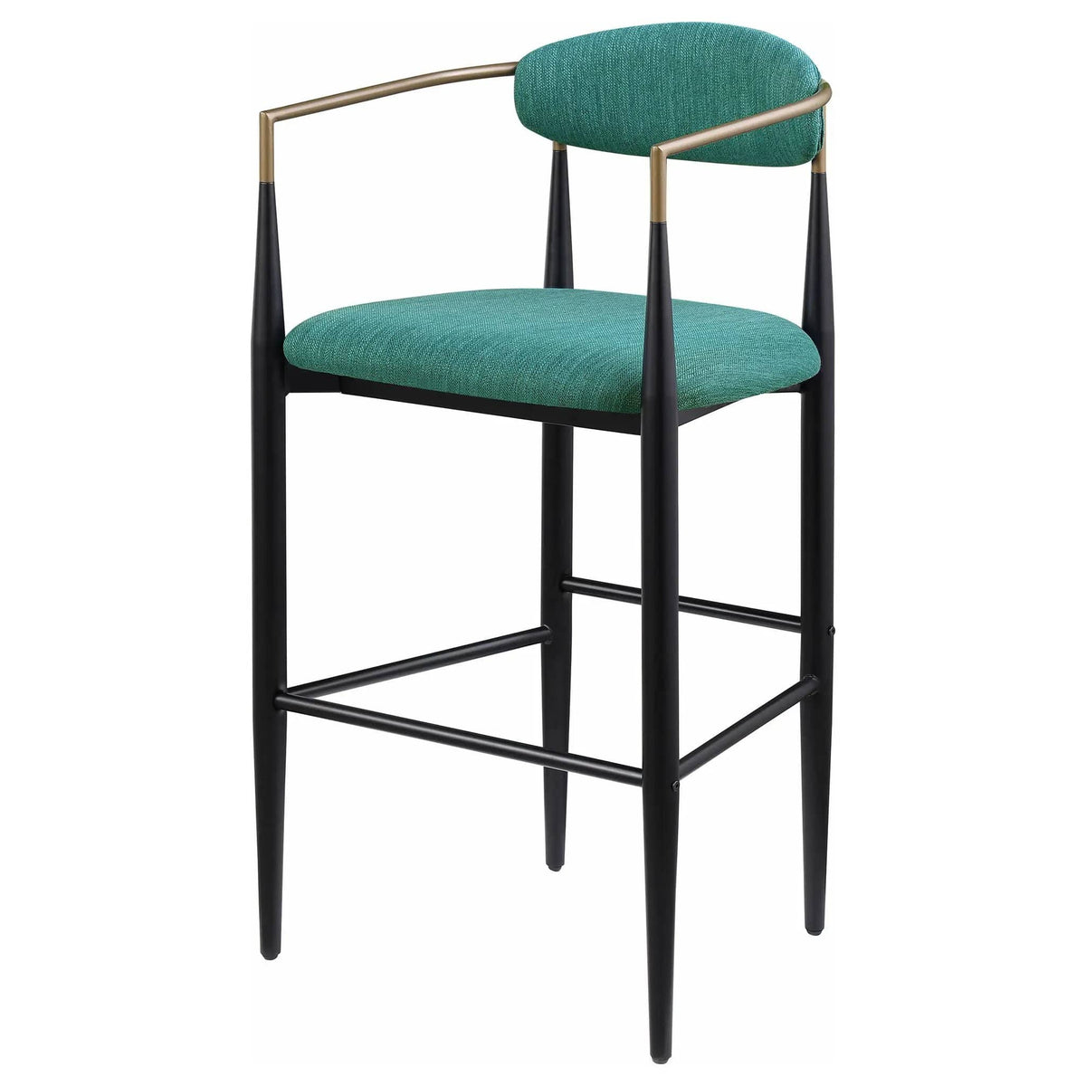 Tina Fabric Upholstered Bar Chair Green (Set of 2) Bar Height (28"-30") | 22.5 x 21.25 x 41.75 in | Linen & Fabric | Home