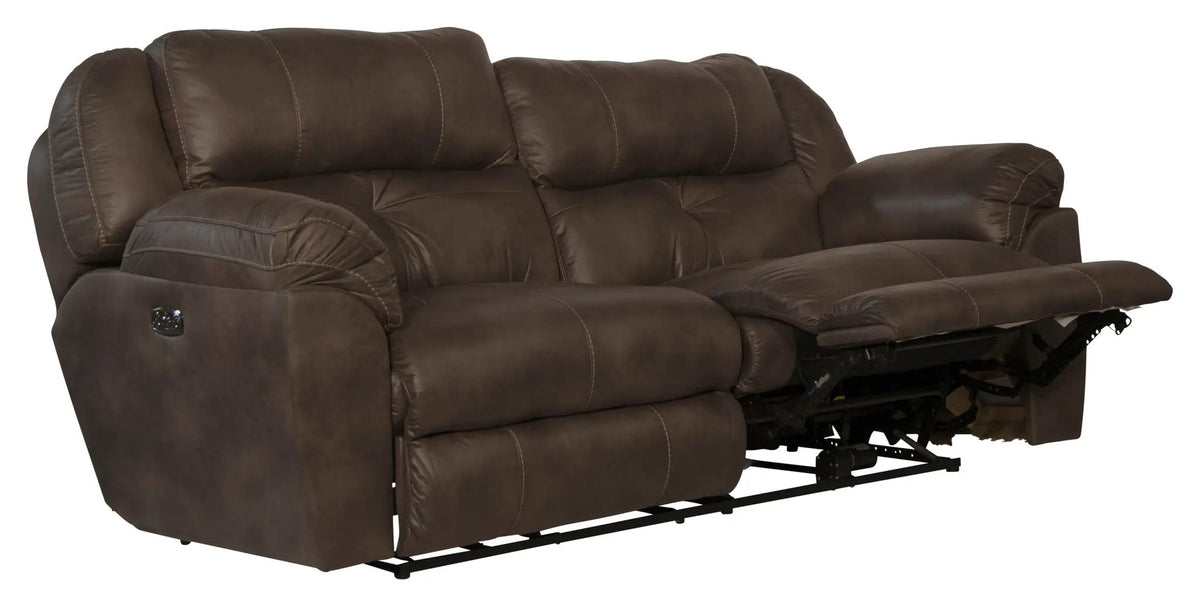 Ferrington Power Lay Flat Reclining Sofa with Power Adjustable Headrest & Lumbar | 2 Pieces | Polyester & Fabric | Living Room