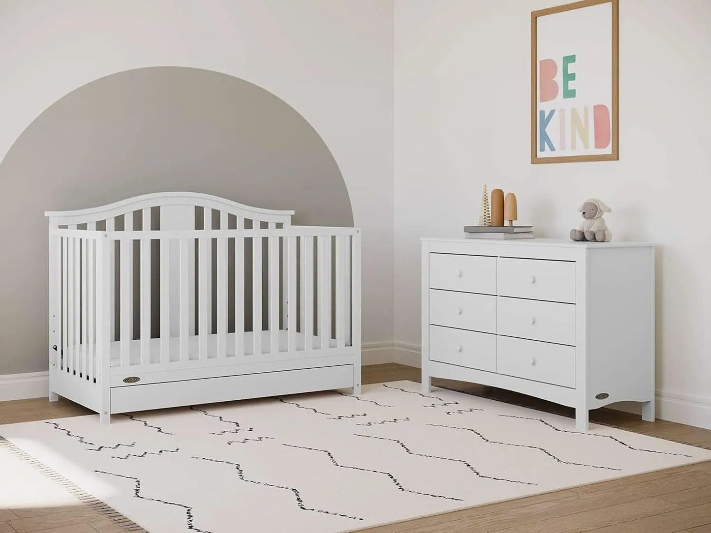 Noah White Six Drawer Dresser GREENGUARD Gold Certified from PriceLows™