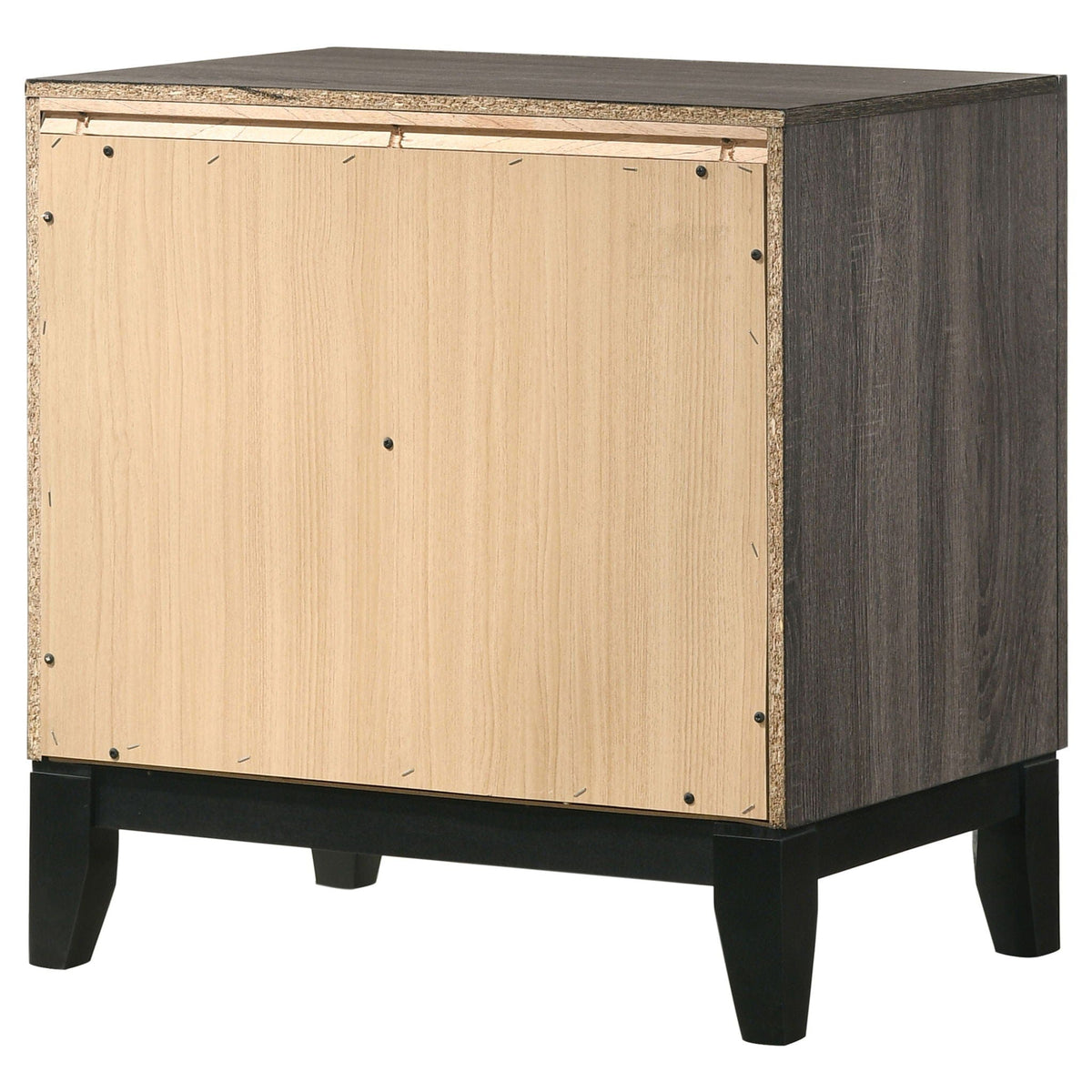 Watson 2-drawer Nightstand Grey | 23.5 x 16.25 x 24.75 in | Rubberwood & Engineered Wood | Oak