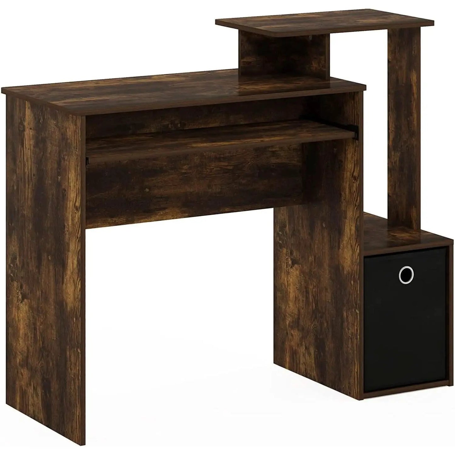 Amber Pine Black Econ Writing Desk With Keyboard Tray from PriceLows™