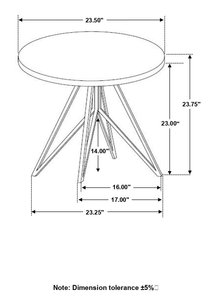 Hadi Round SmartTop Side End Table Cement and | 23.5 x 23.5 x 23.75 in | Metal | Gunmetal