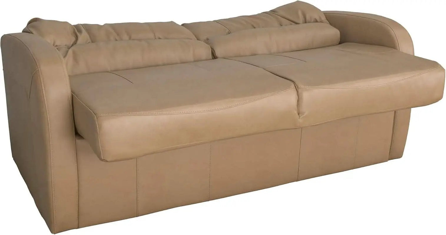 65 Inch Jack Knife RV Sleeper Sofa Toffee Leather PUPro Plus from PriceLows™