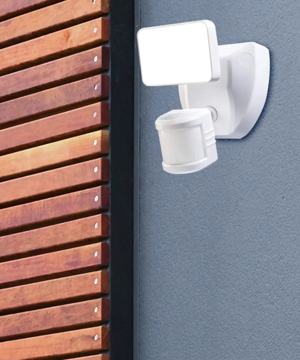 Led Motion Sensor Flood Light | 180 Degree | Voice Activated | White