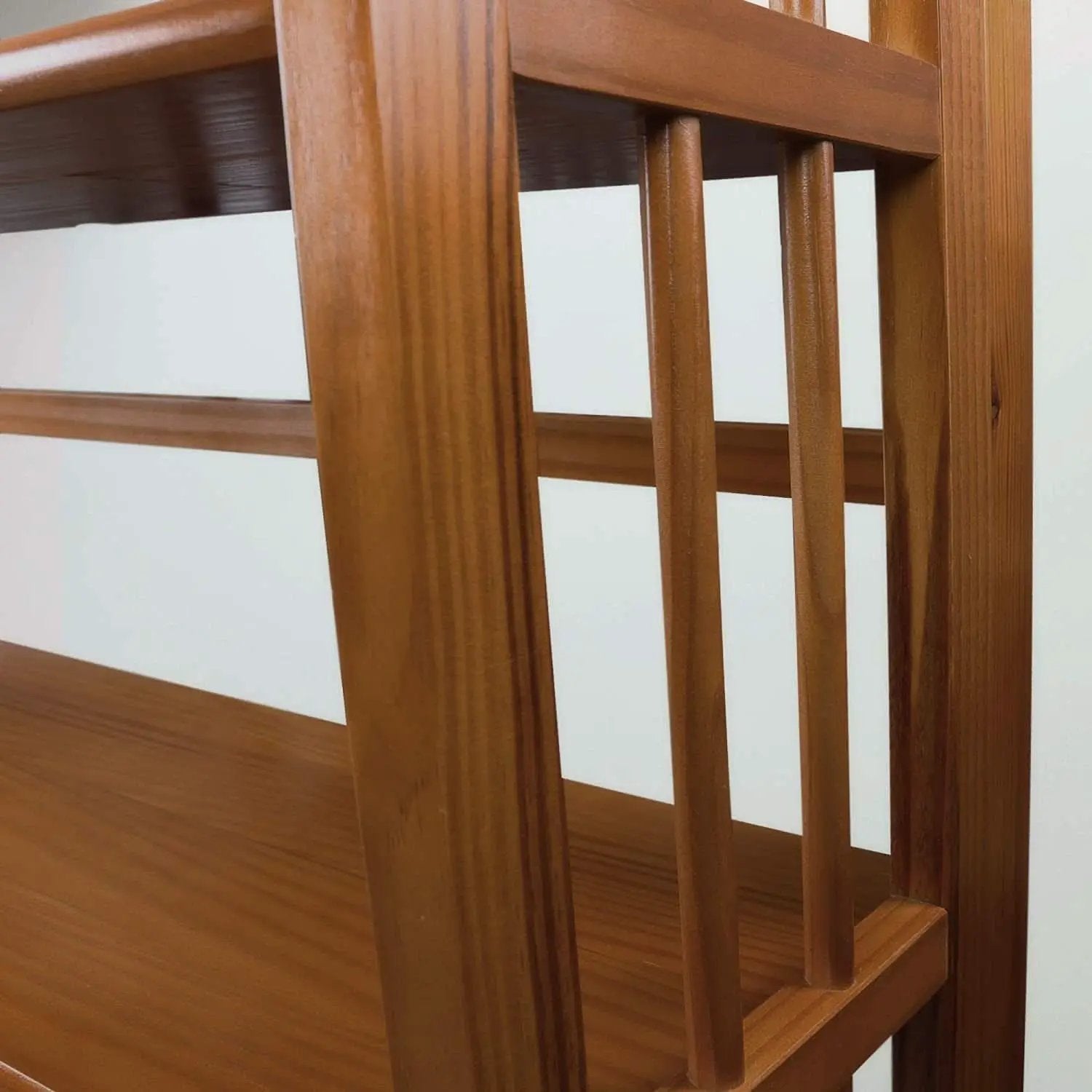 Chestnut Three Shelf Stackable Bookcase Solid Wood from PriceLows™
